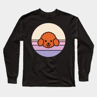 Sunset Walk with my Miniature Poodle Long Sleeve T-Shirt